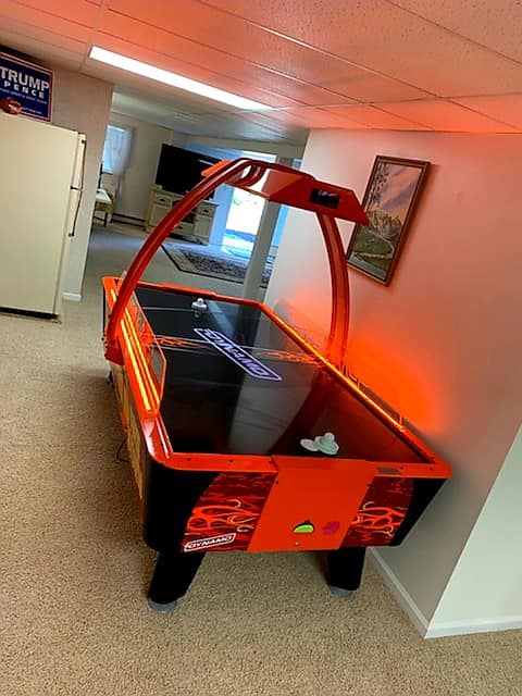 Dynamo 8' Fire Storm Home Air Hockey Table