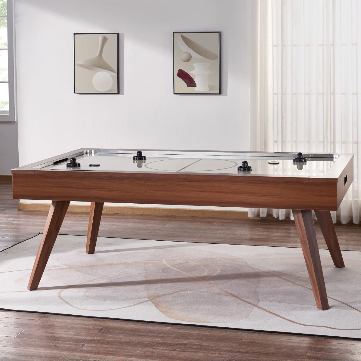 HB Home Mid-Century Modern Air Hockey Table