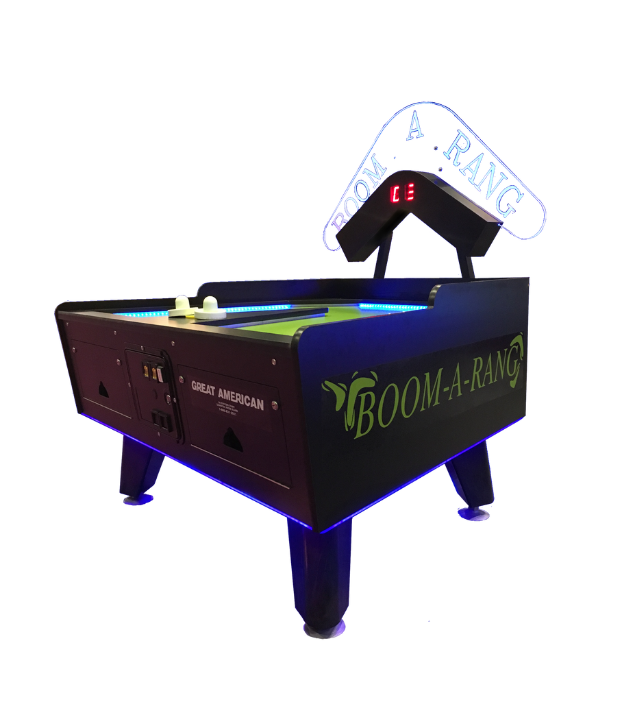 Picture of Great American Boom-A-Rang Air Hockey Table w/ Electronic Scoring in Black