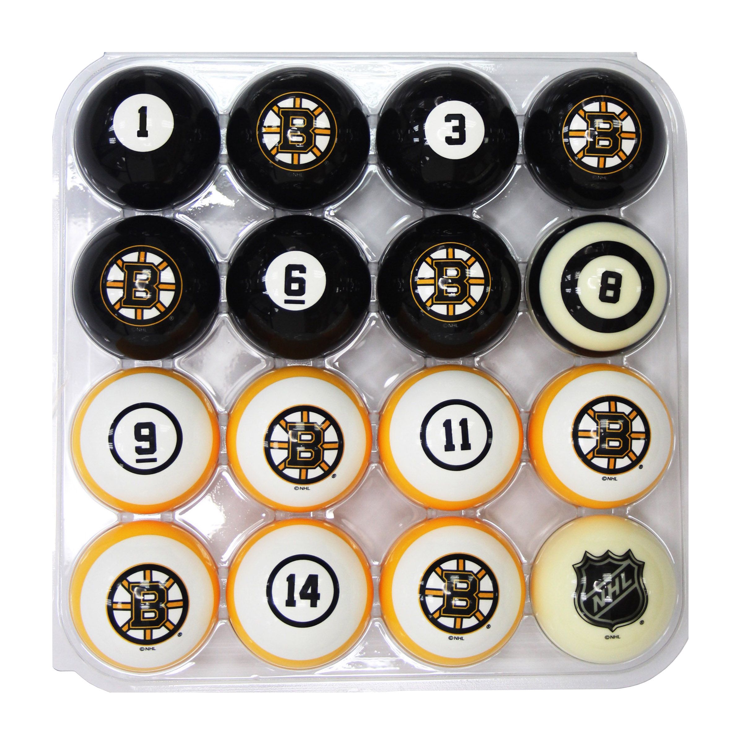 Imperial Boston Bruins Billiard Balls With Numbers