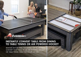 Atomic Northport 3-in-1 Dining Table with Air-Powered Hockey and Table Tennis