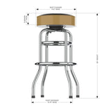 Imperial Vegas Golden Knights Chrome Bar Stool
