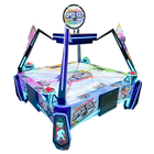 Colorful l arcade game with open lid on a white background