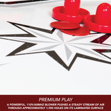 Hathaway Midtown II 6-ft Air Hockey Table with LED Scoring - Dark Cherry Finish