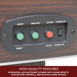 Hathaway Midtown II 6-ft Air Hockey Table with LED Scoring - Dark Cherry Finish