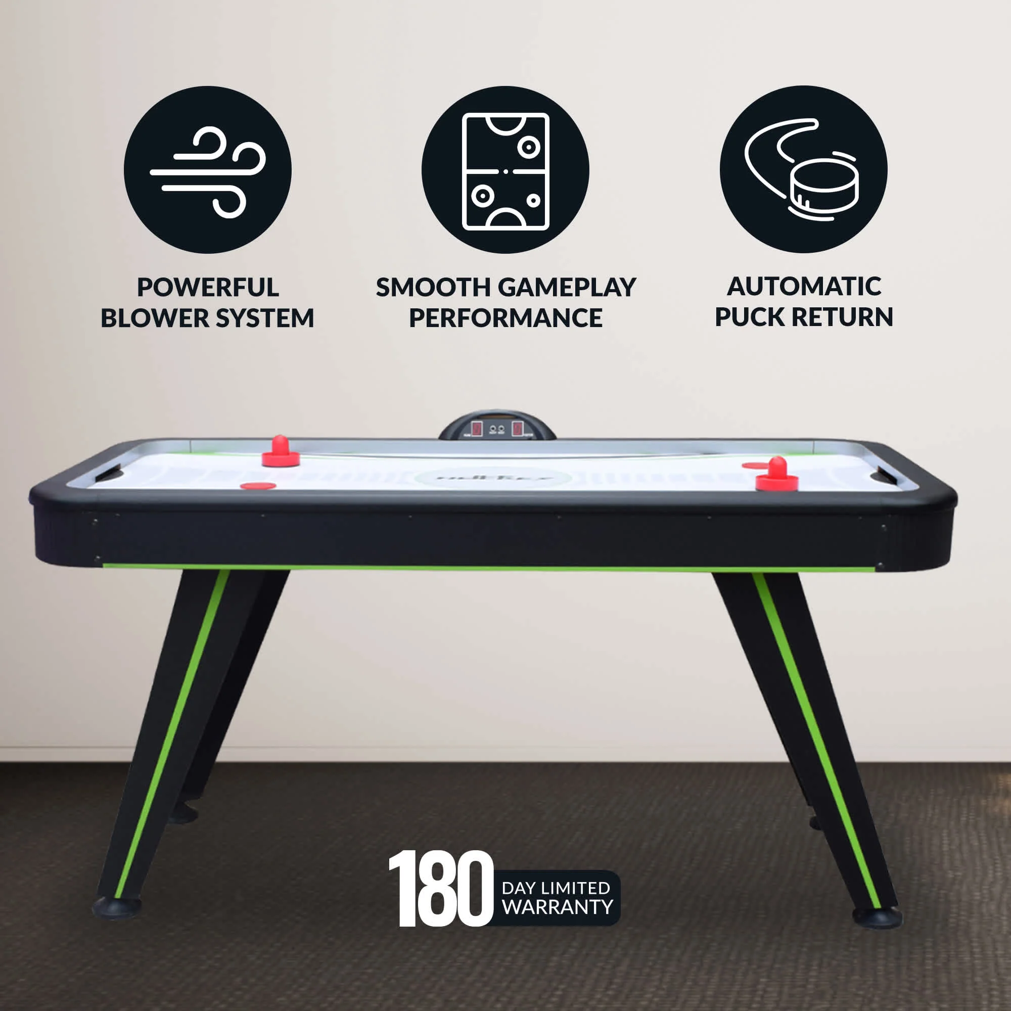 Hathaway Voyager 5-ft Air Hockey Table with LED Scoring