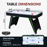 Hathaway Voyager 5-ft Air Hockey Table with LED Scoring