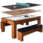 Picture of Hathaway Sherwood 7' Air Hockey Table w/Benches in Cherry/Black Finish